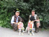 Two successful dogs at the IHA Wels (Austria): Gitti and Caramia, Ulli and Bunny
